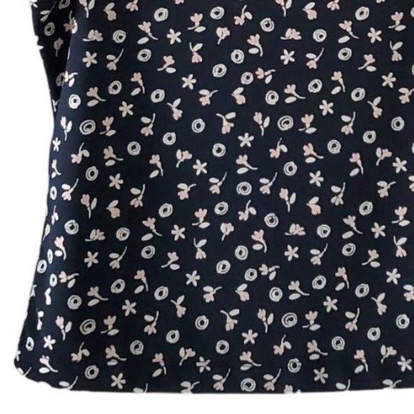 Petite Sophisticate Floral Scoop Neck Shell/Tank Top | NWOT | XSP | Navy Pink WH - Picture 9 of 11